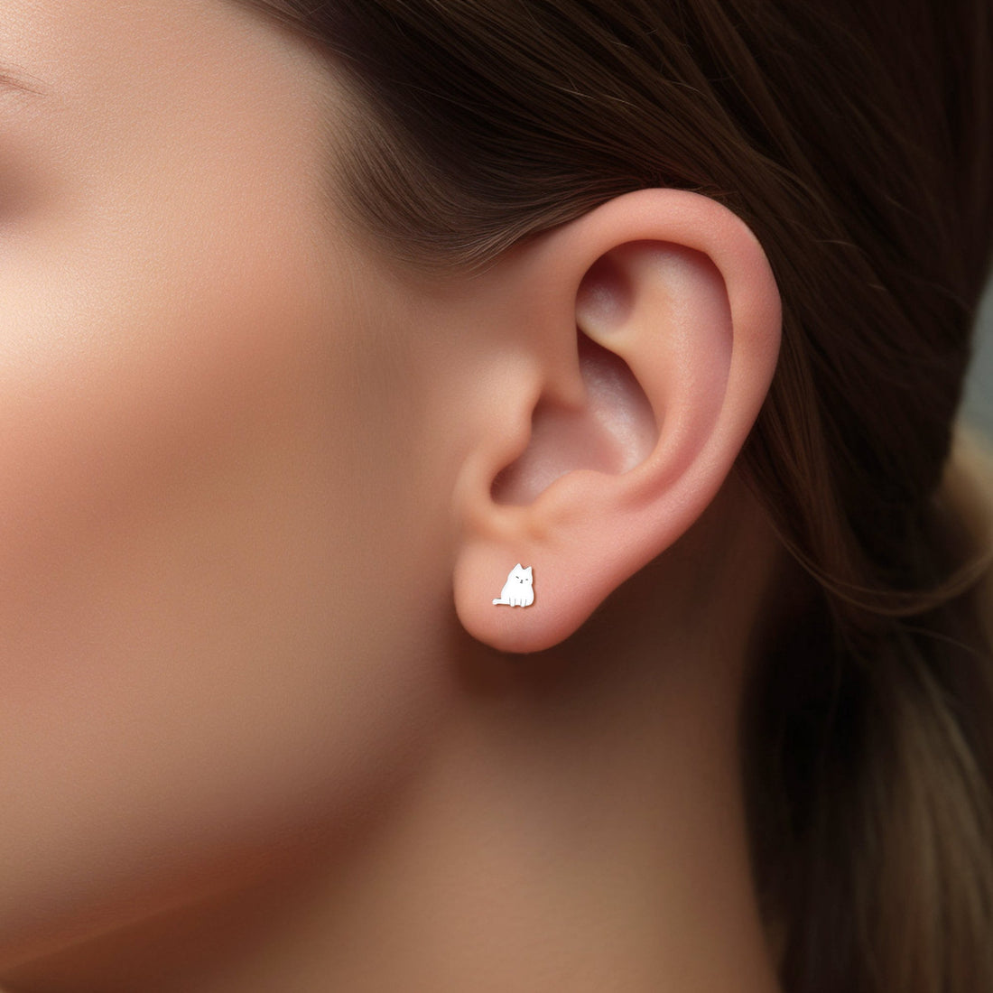 Cat Stud Earrings