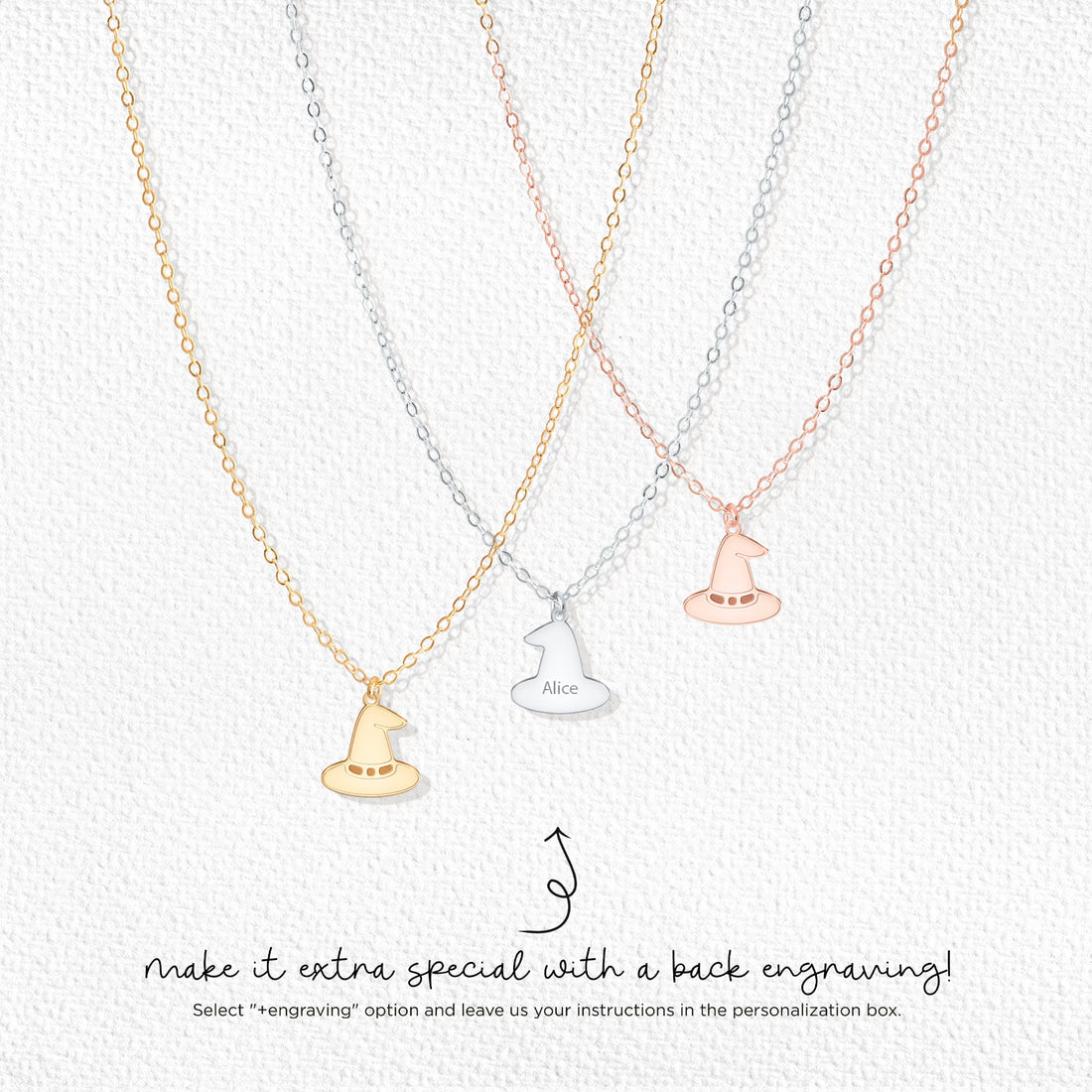 Witch Hat Pendant Necklace