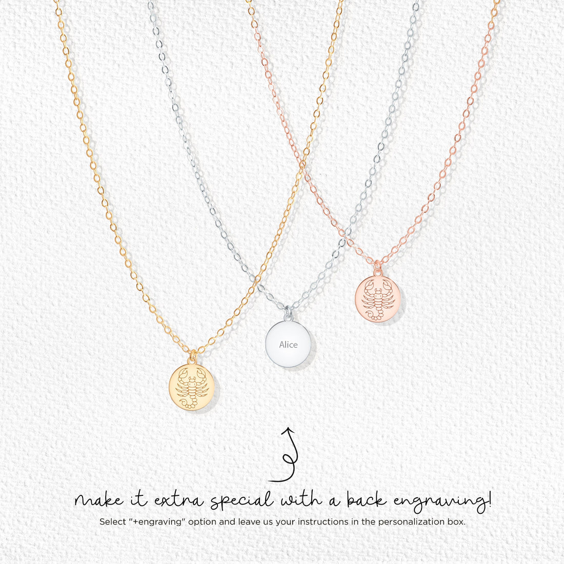 Pisces Zodiac Charm Necklace