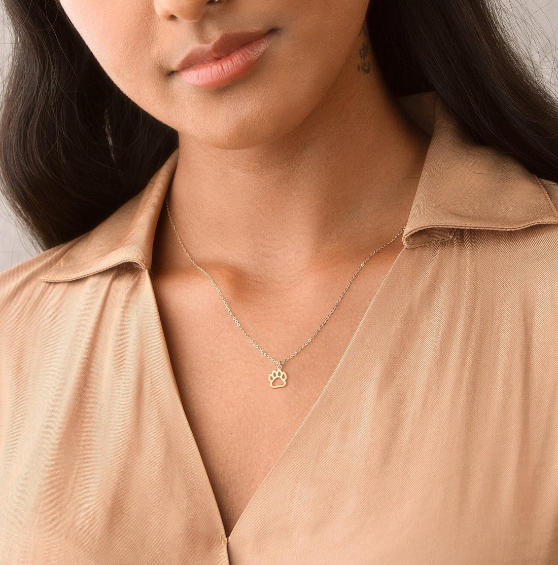 Paw Print Pendant Necklace