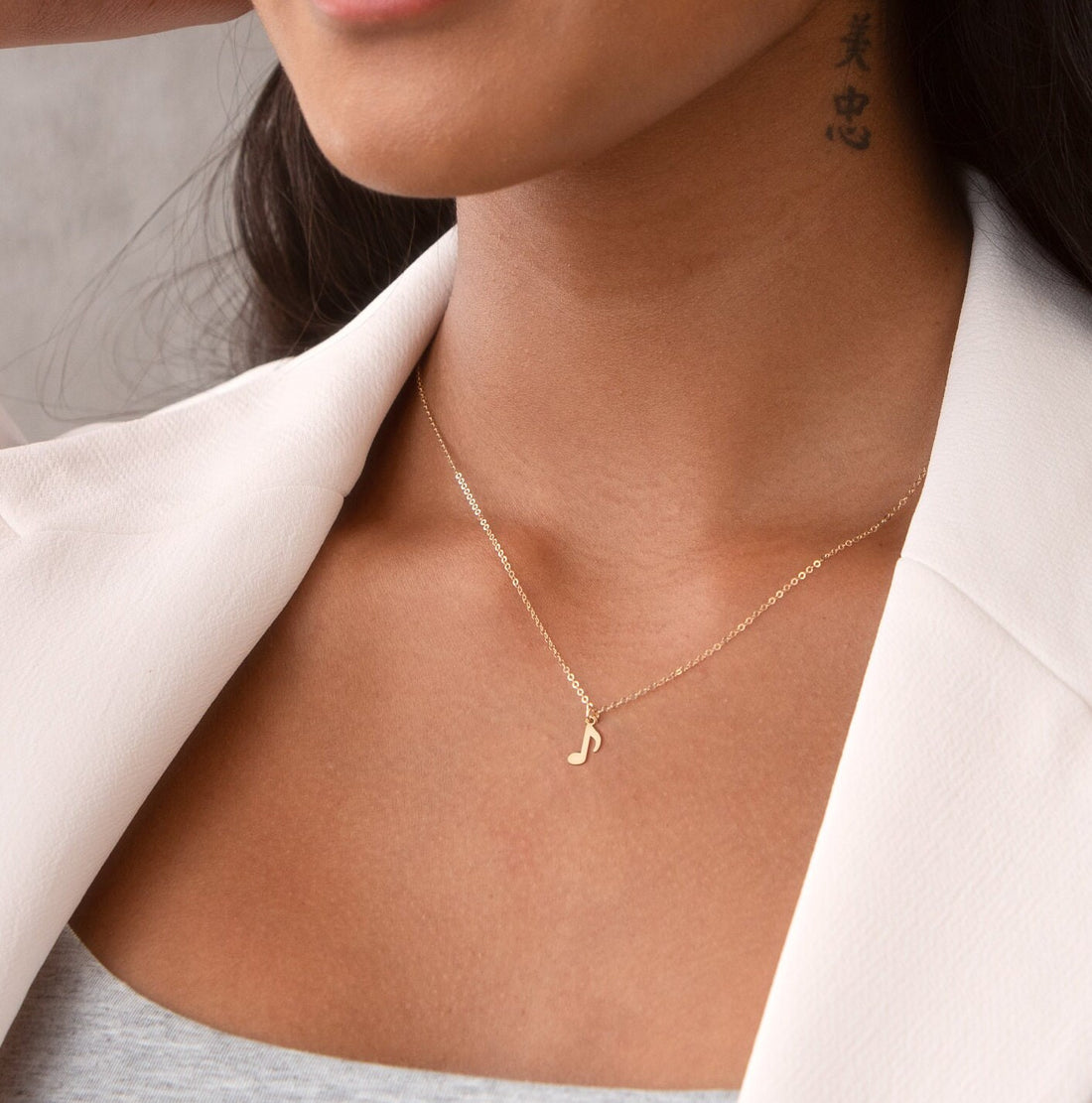 Music Note Pendant Necklace