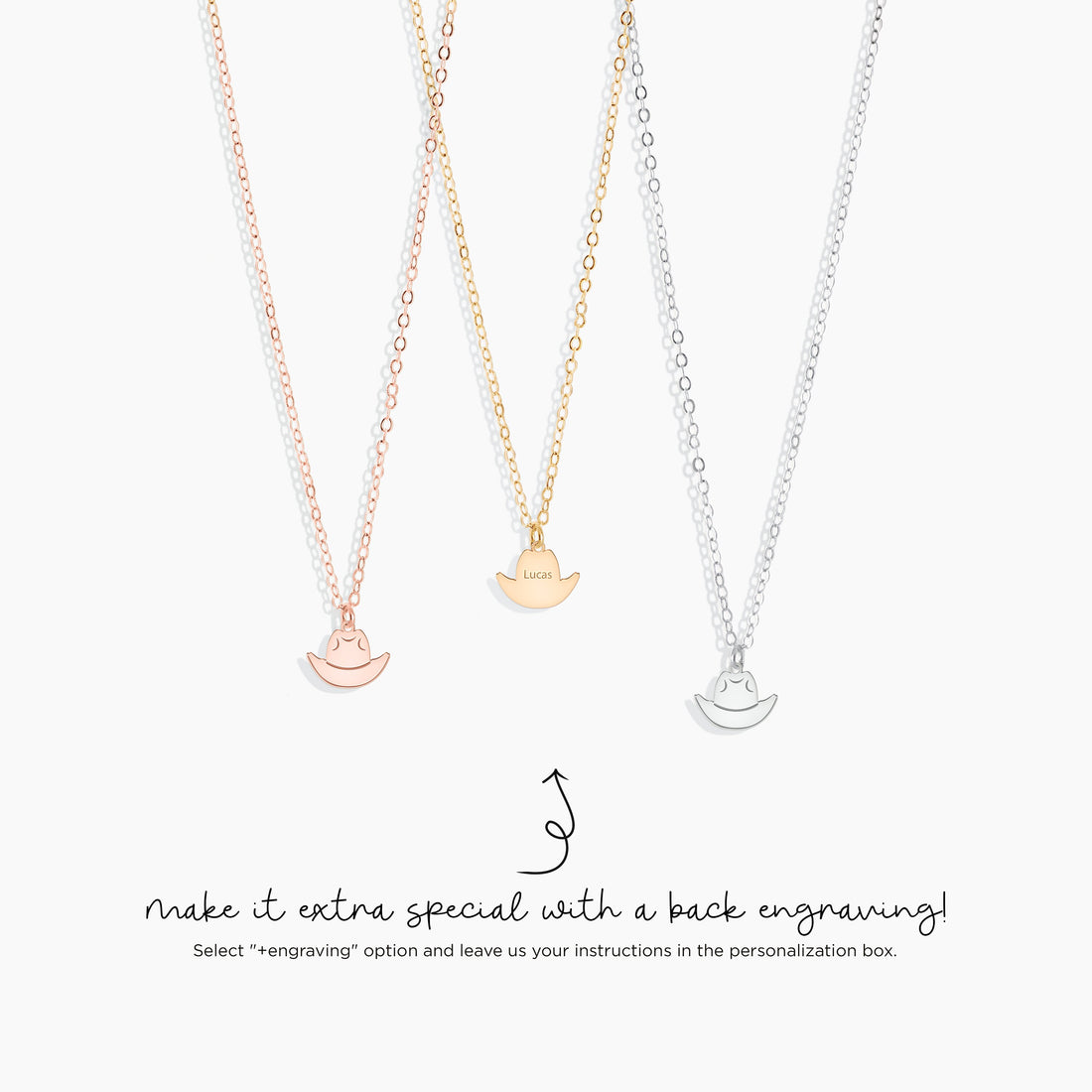 Cowboy Hat Pendant Necklace