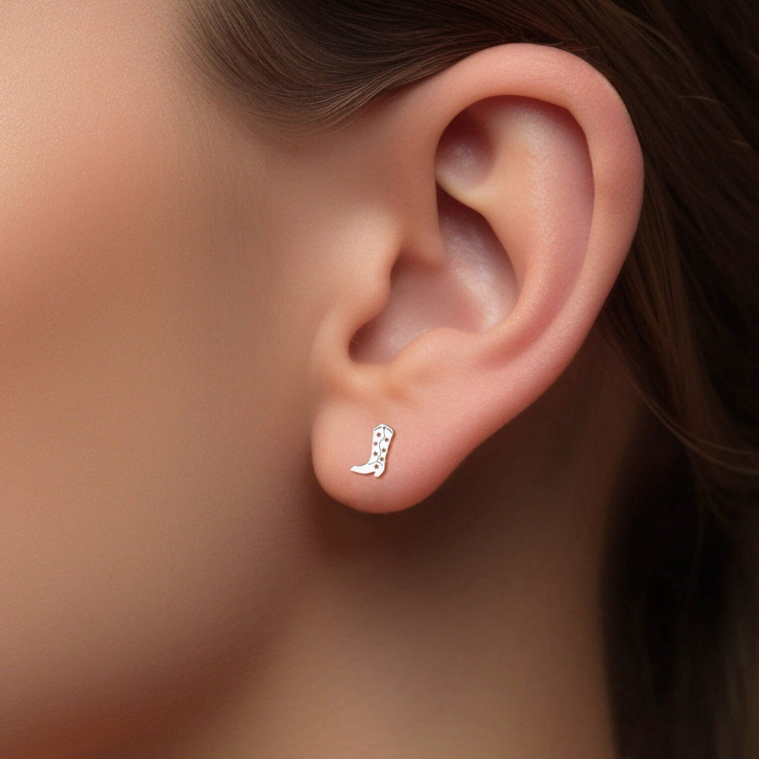 Cowboy Boot Stud Earrings