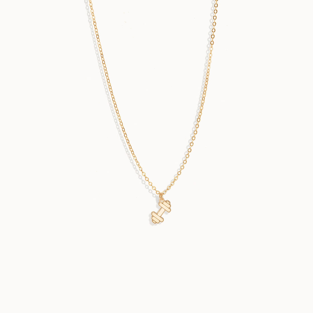 Gold Dumbbell Necklace