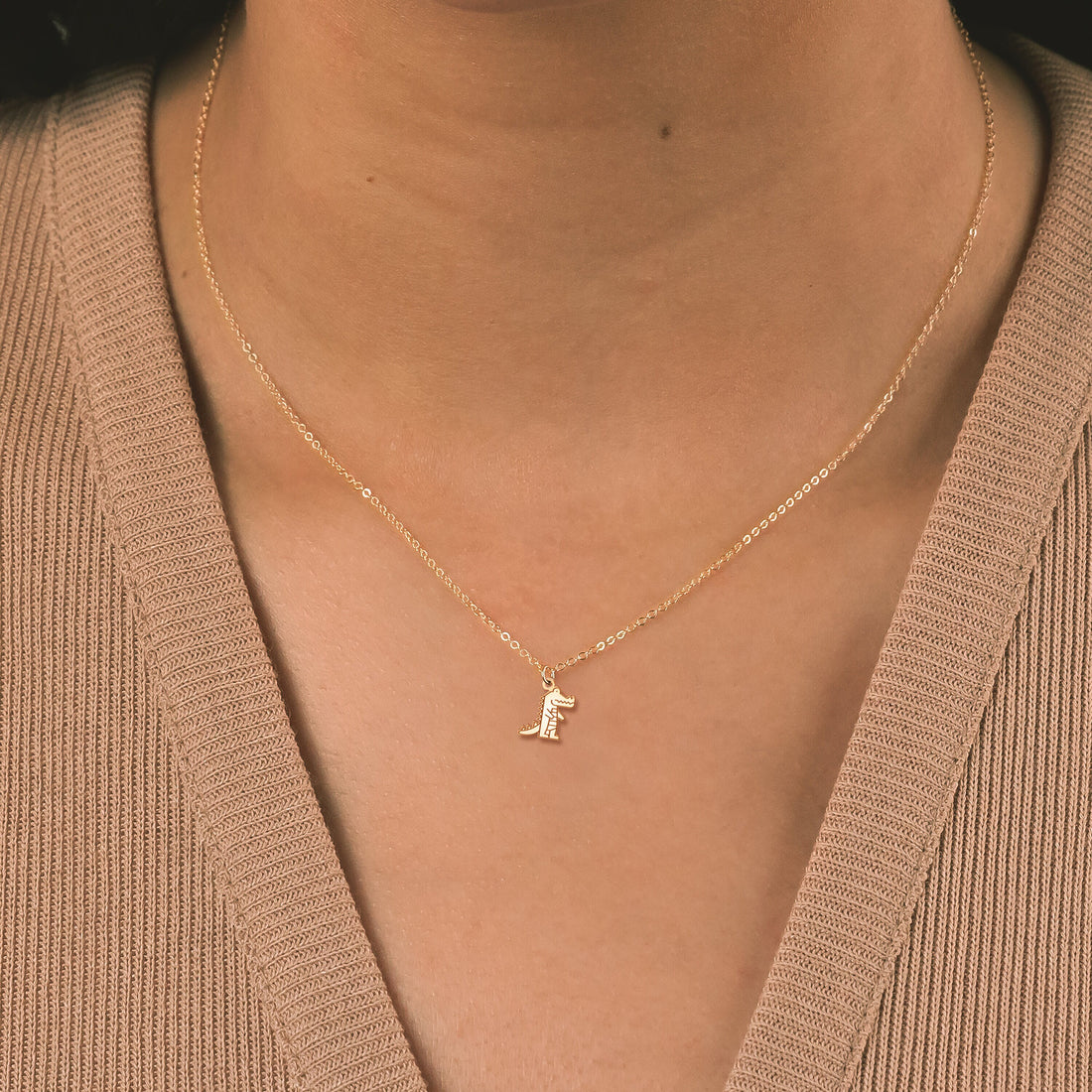 Crocodile Standing Charm Necklace