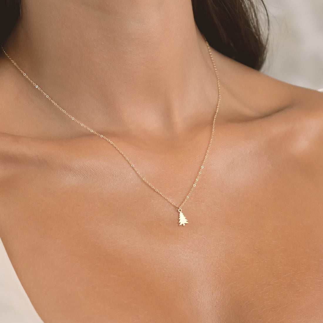 Pine Tree Nature Charm Necklace