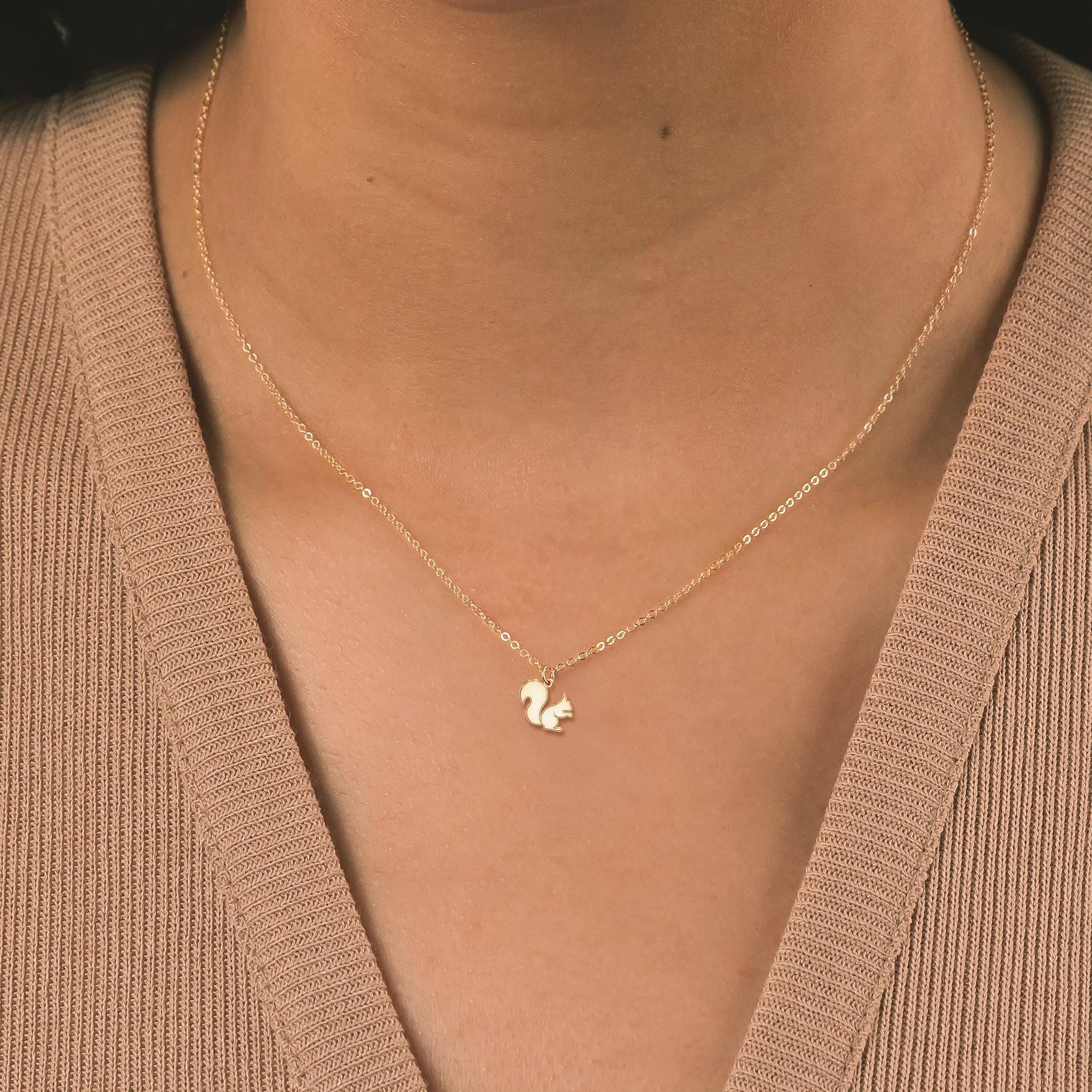 Squirrel Charm Necklace