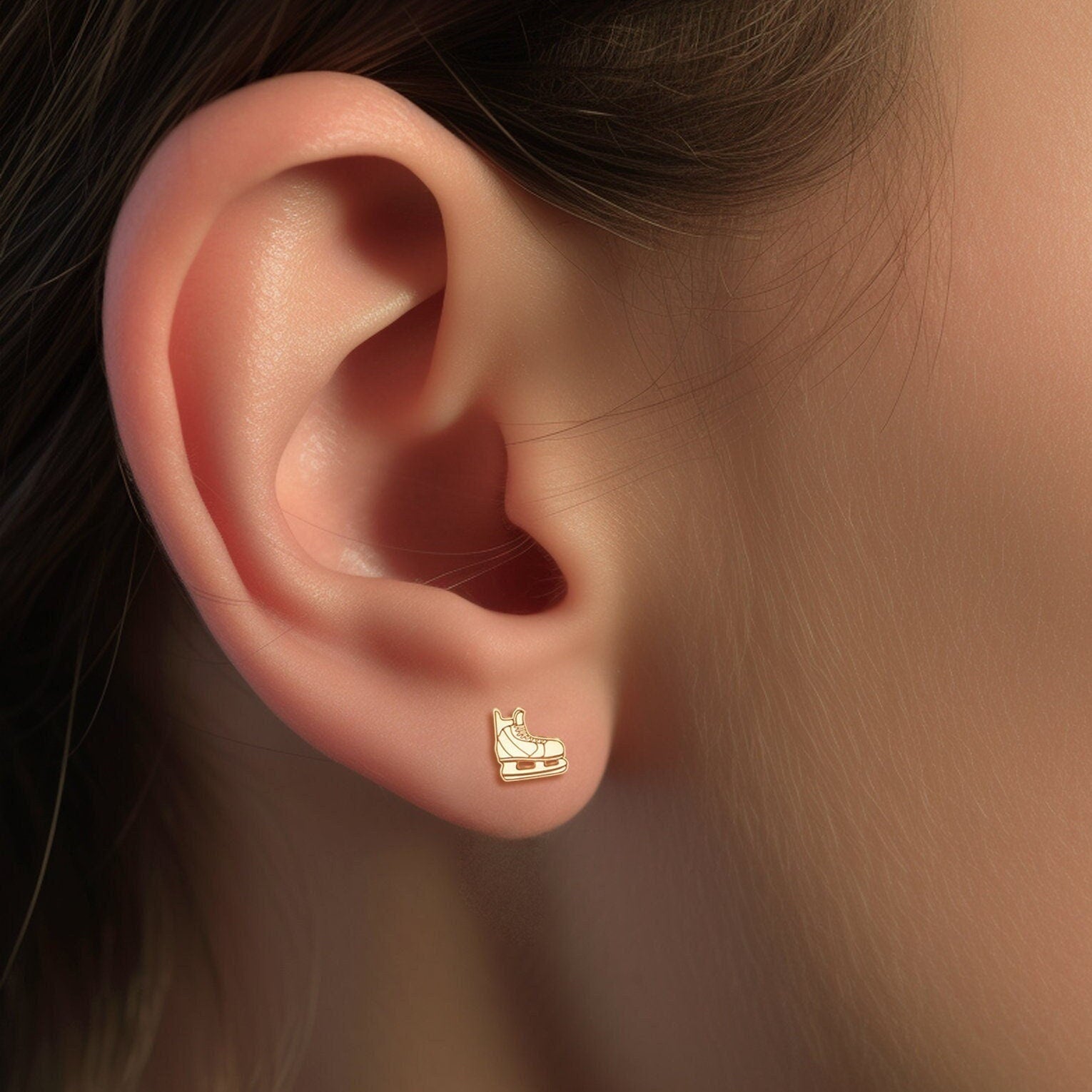 Ice Skate Stud Earrings