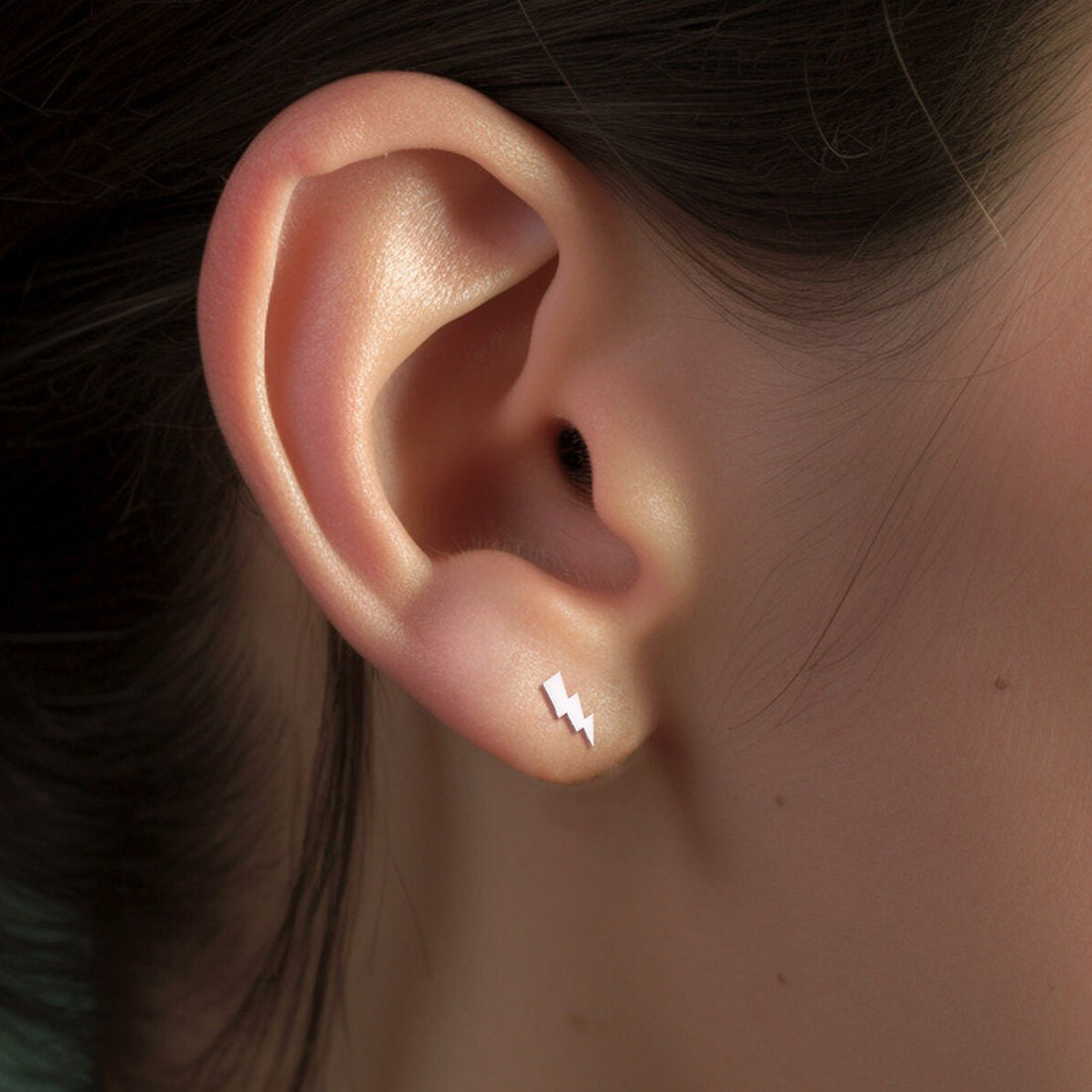 Lightning Bolt Stud Earrings