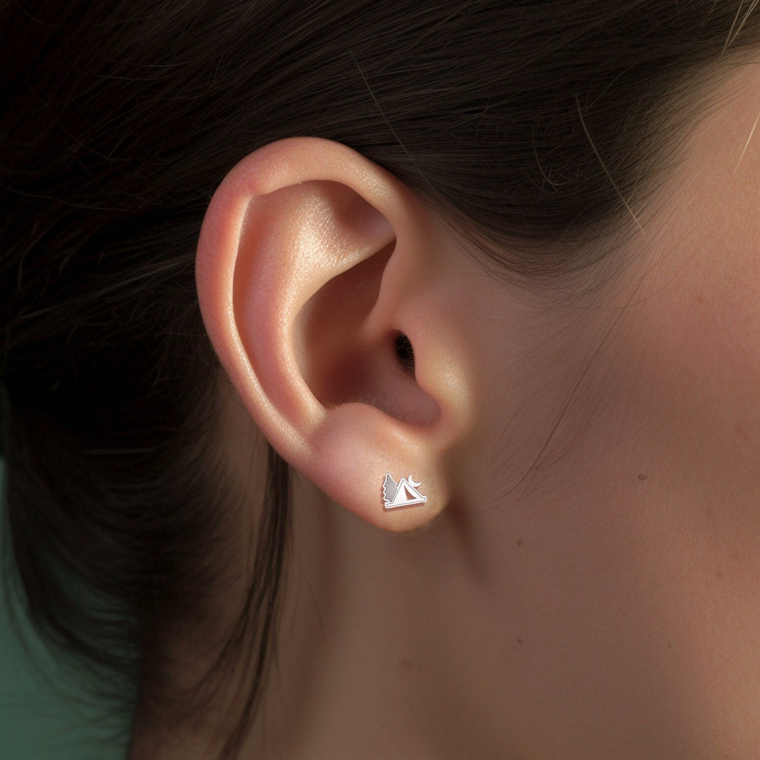 Camping Tent Stud Earrings
