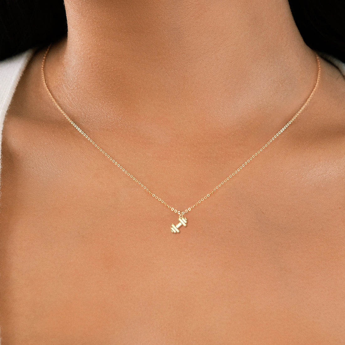 Dumbbell Pendant Necklace