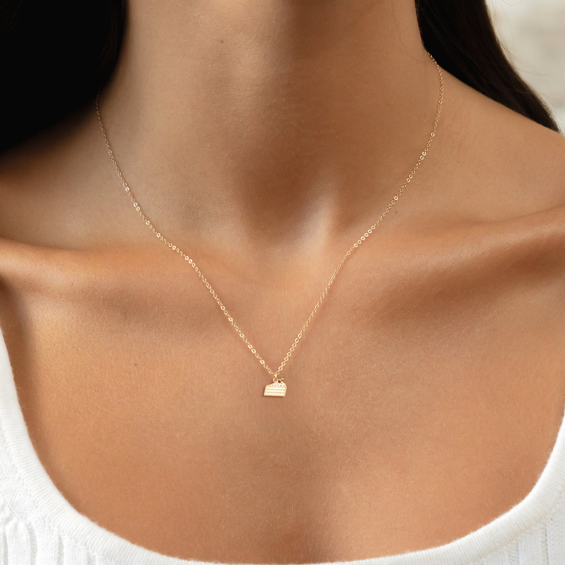 Cake Slice Pendant Necklace