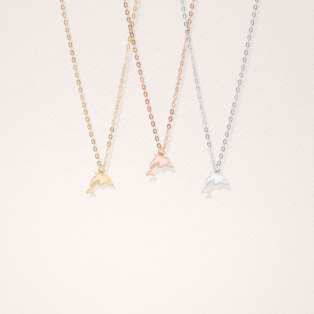 Dolphin Pendant Cable Necklace