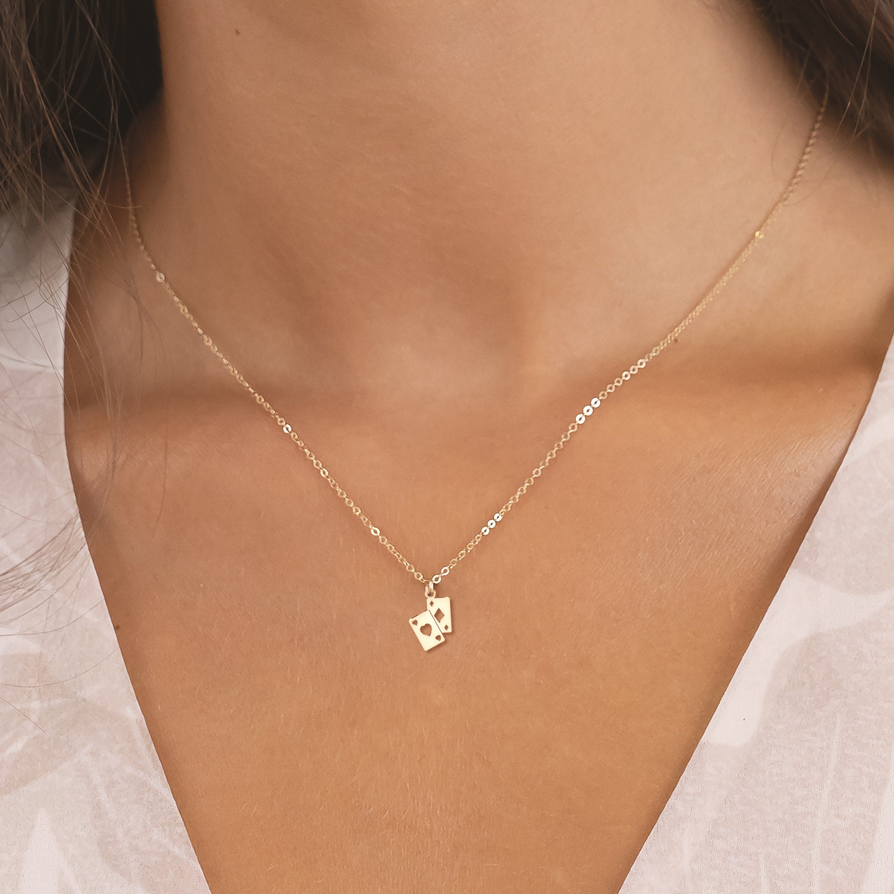 Playing Cards Pendant Necklace