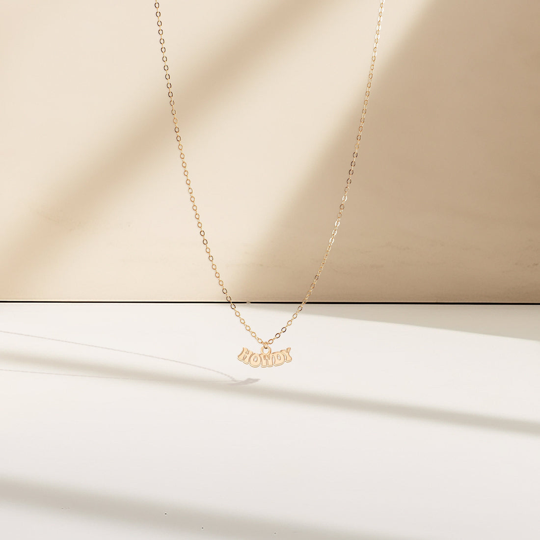 Howdy Word Pendant Necklace