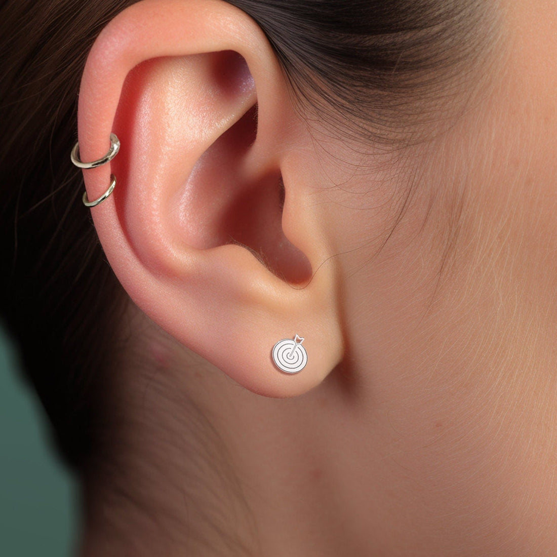 Bullseye Target Stud Earrings
