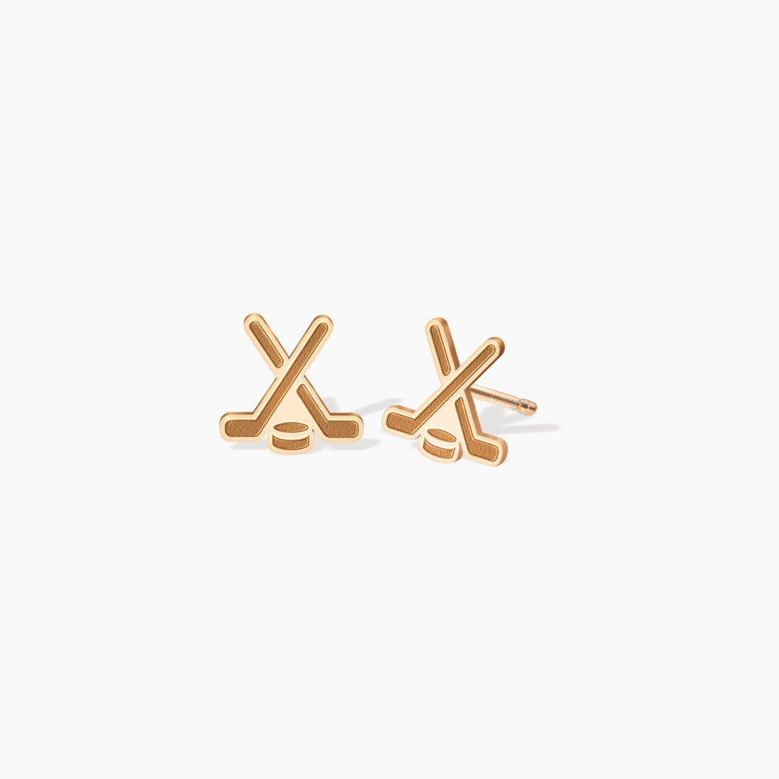 Hockey Stick Charm Stud Earrings