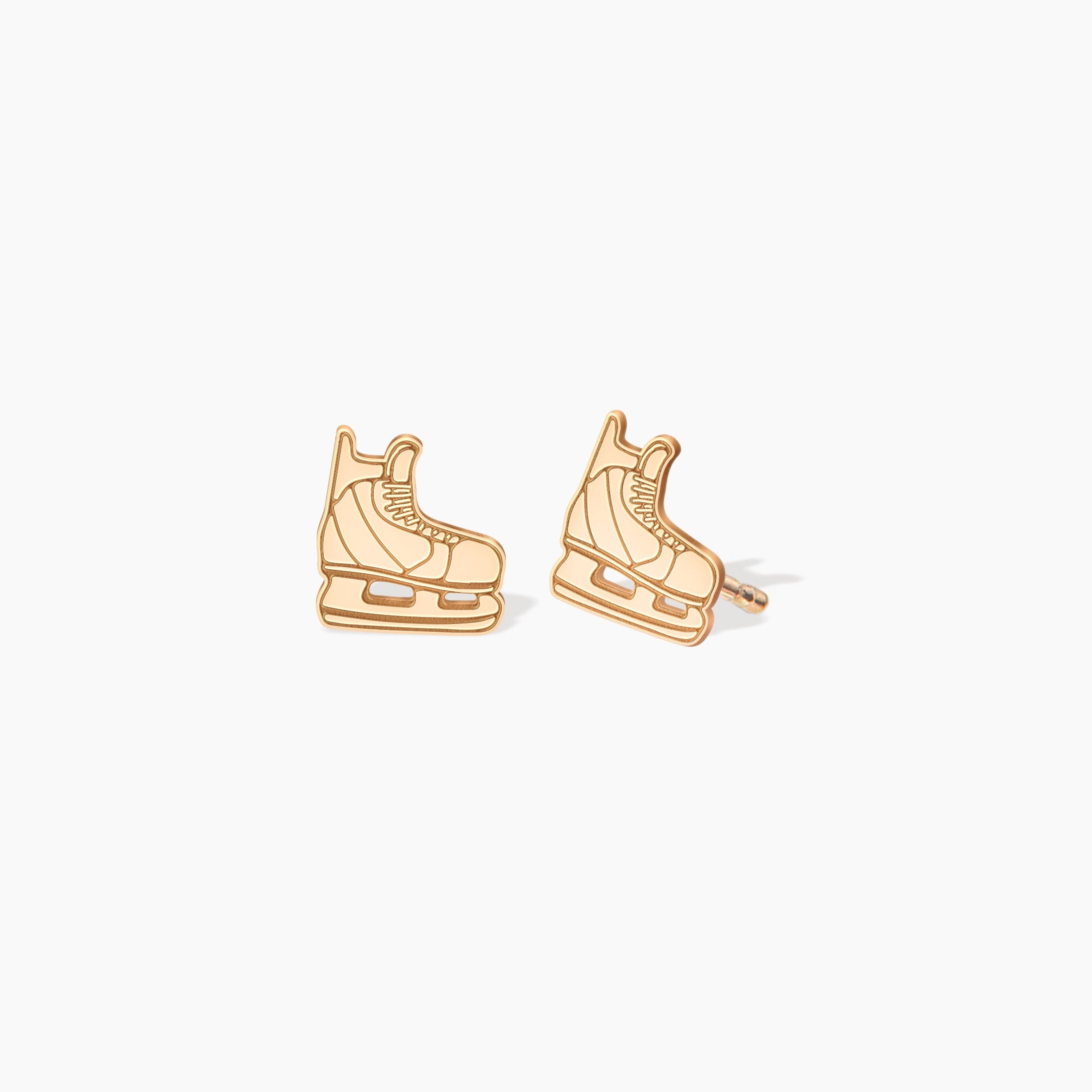 Hockey Skate Charm Stud Earrings
