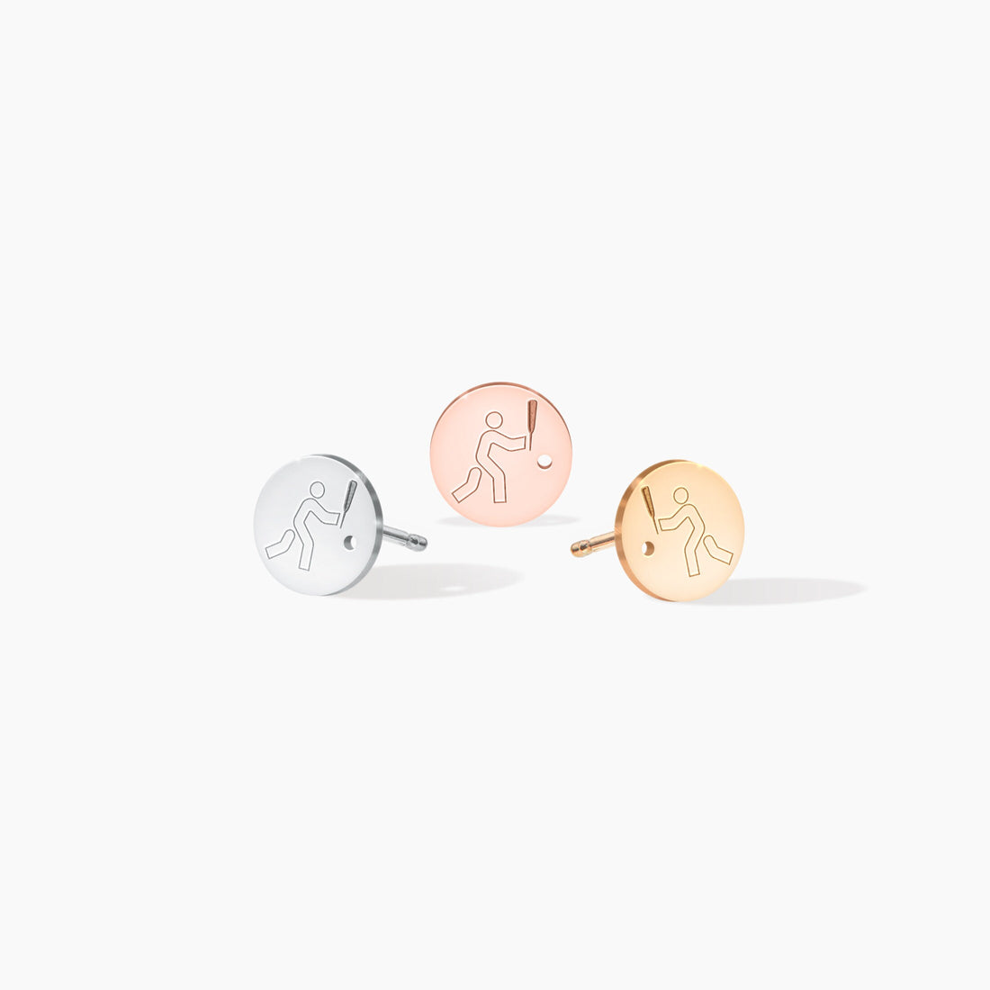 Baseball Player Stud Earrings