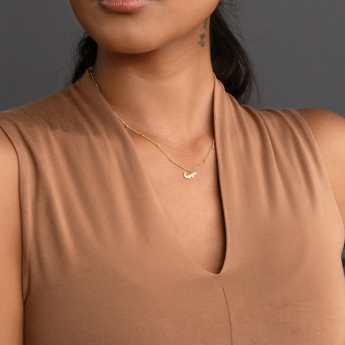 Alligator Satellite Beady Necklace