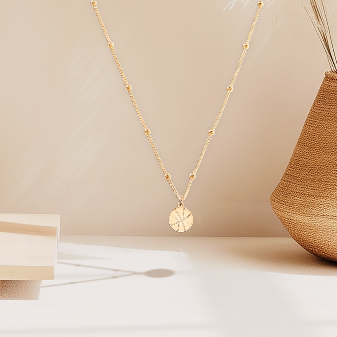 Basketball Beady Necklace