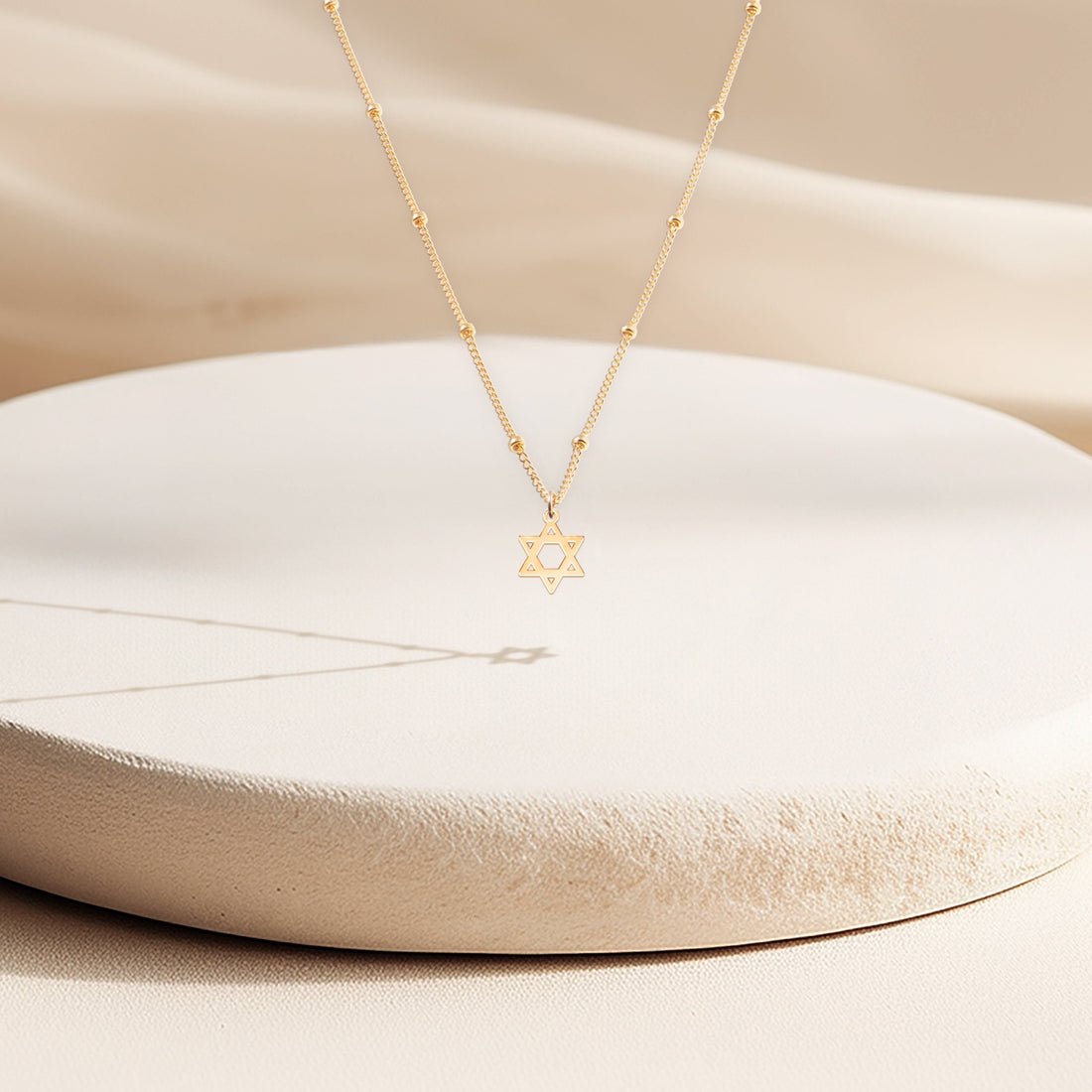 Star of David Charm Necklace