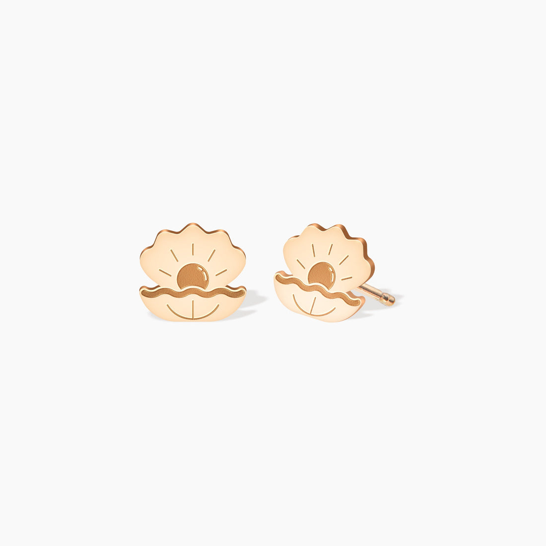 Clamshell Stud Earrings