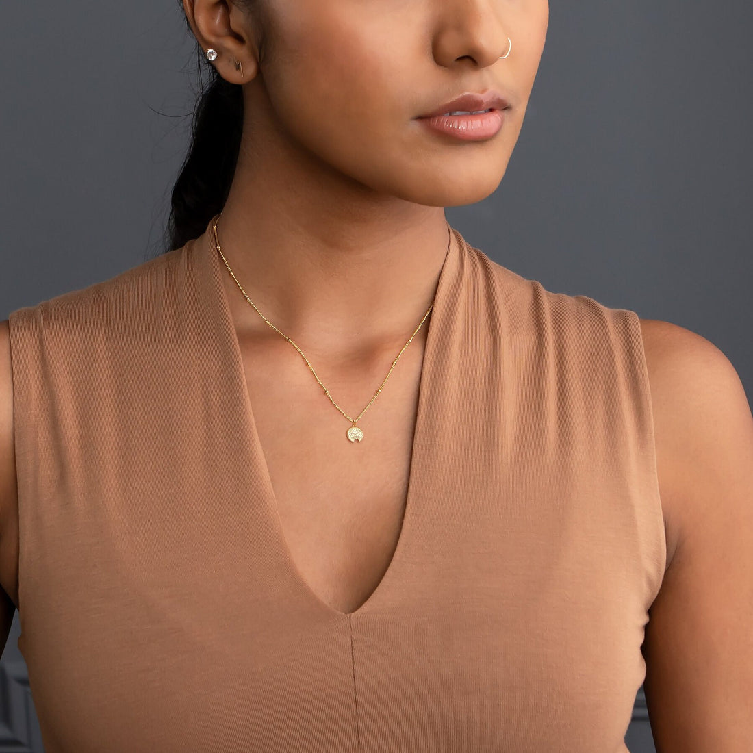 Leo Zodiac Pendant Beady Necklace