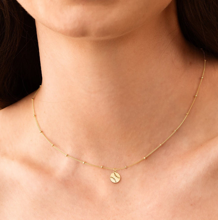 Baseball Charm on a Beaded Chain Necklace