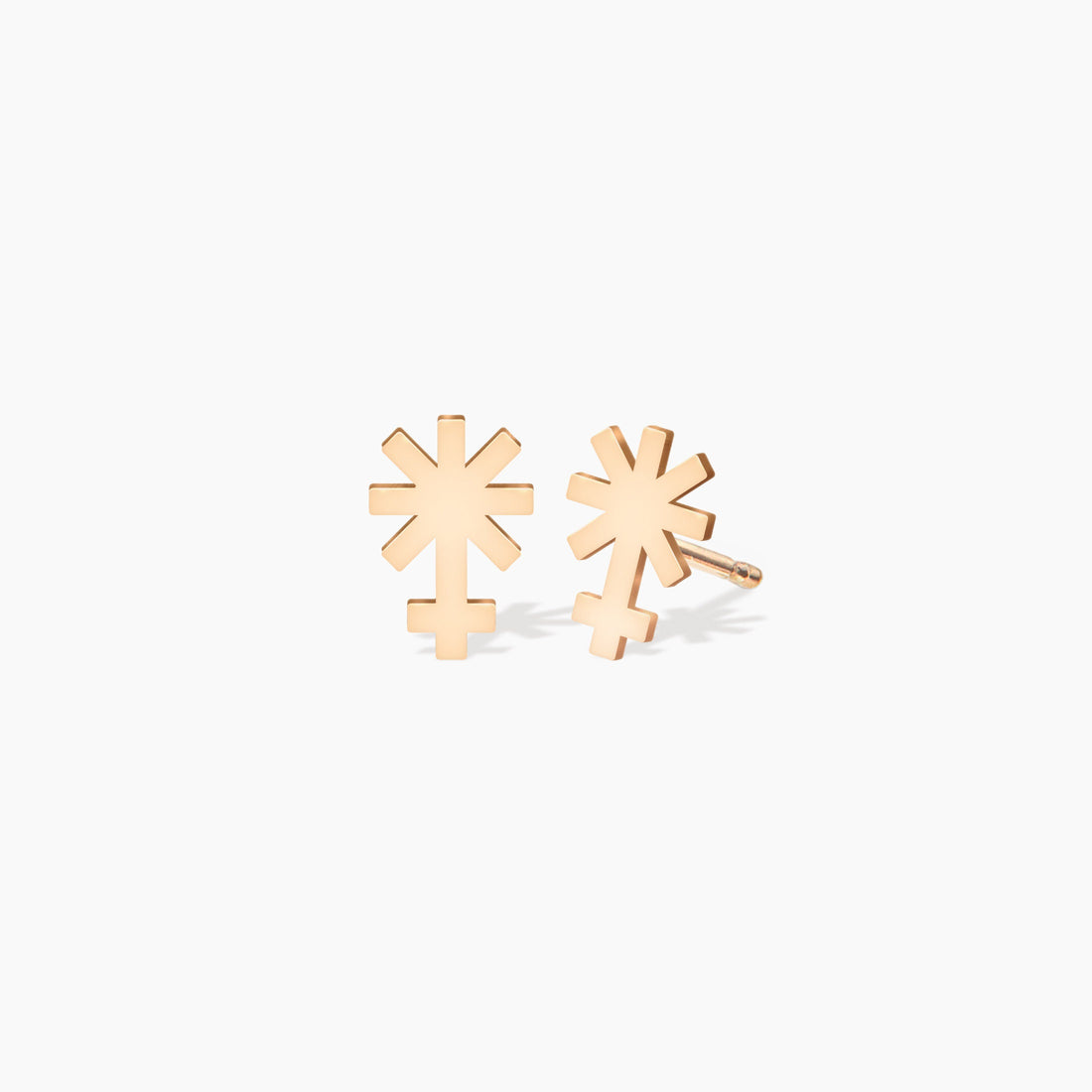 Greek Goddess Charm Stud Earrings