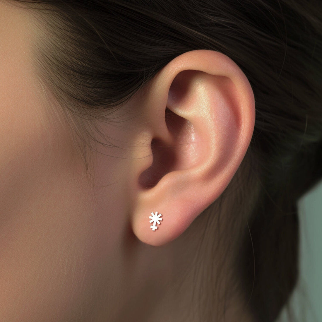 Greek Goddess Charm Stud Earrings