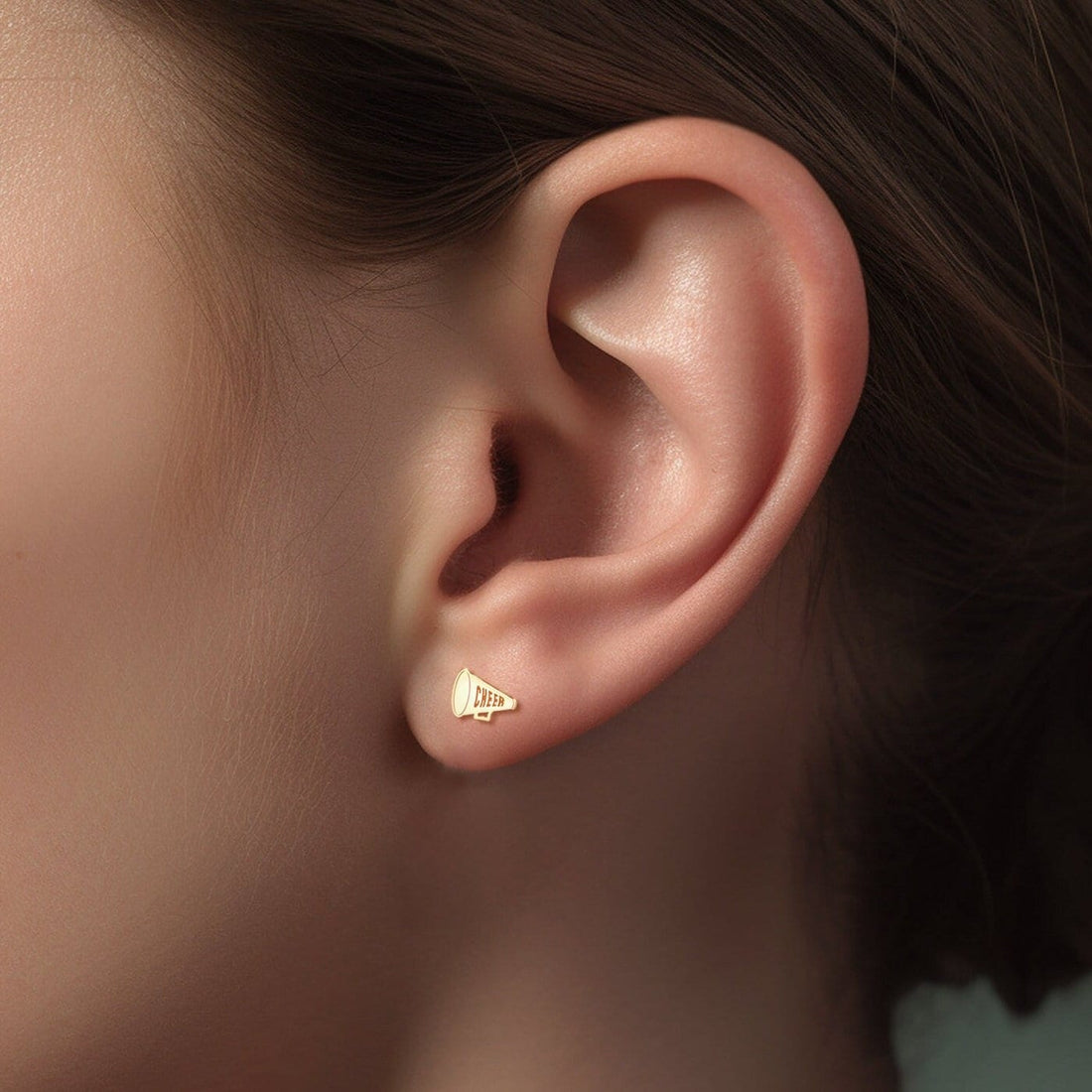 Cheer Megaphone Stud Earrings
