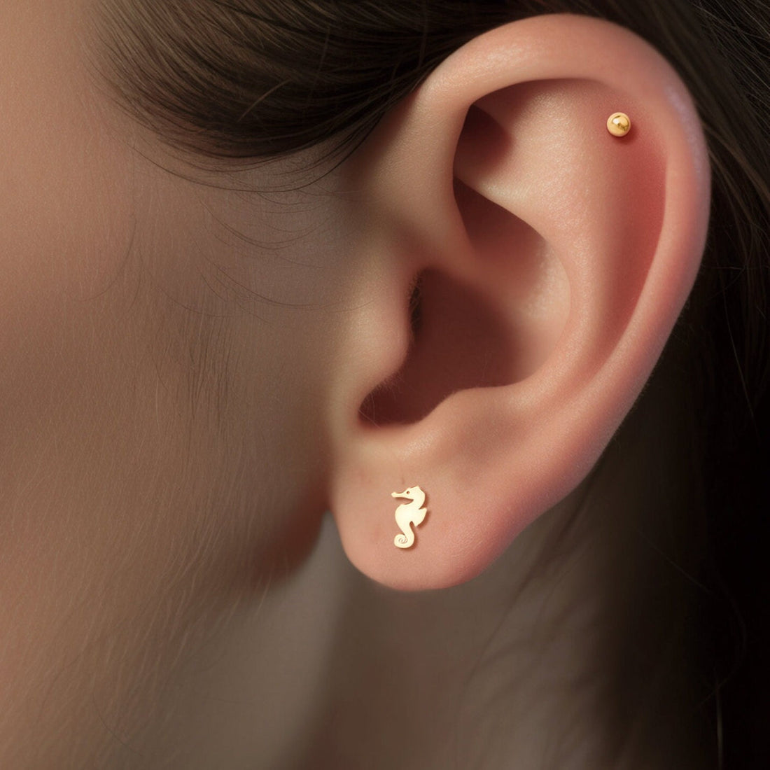 Seahorse Earring 14k