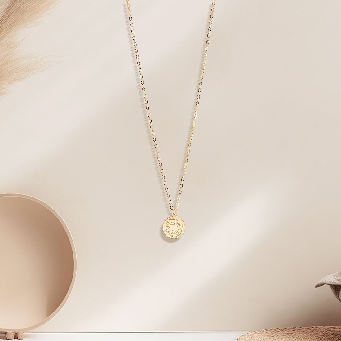 Pisces Zodiac Charm Necklace