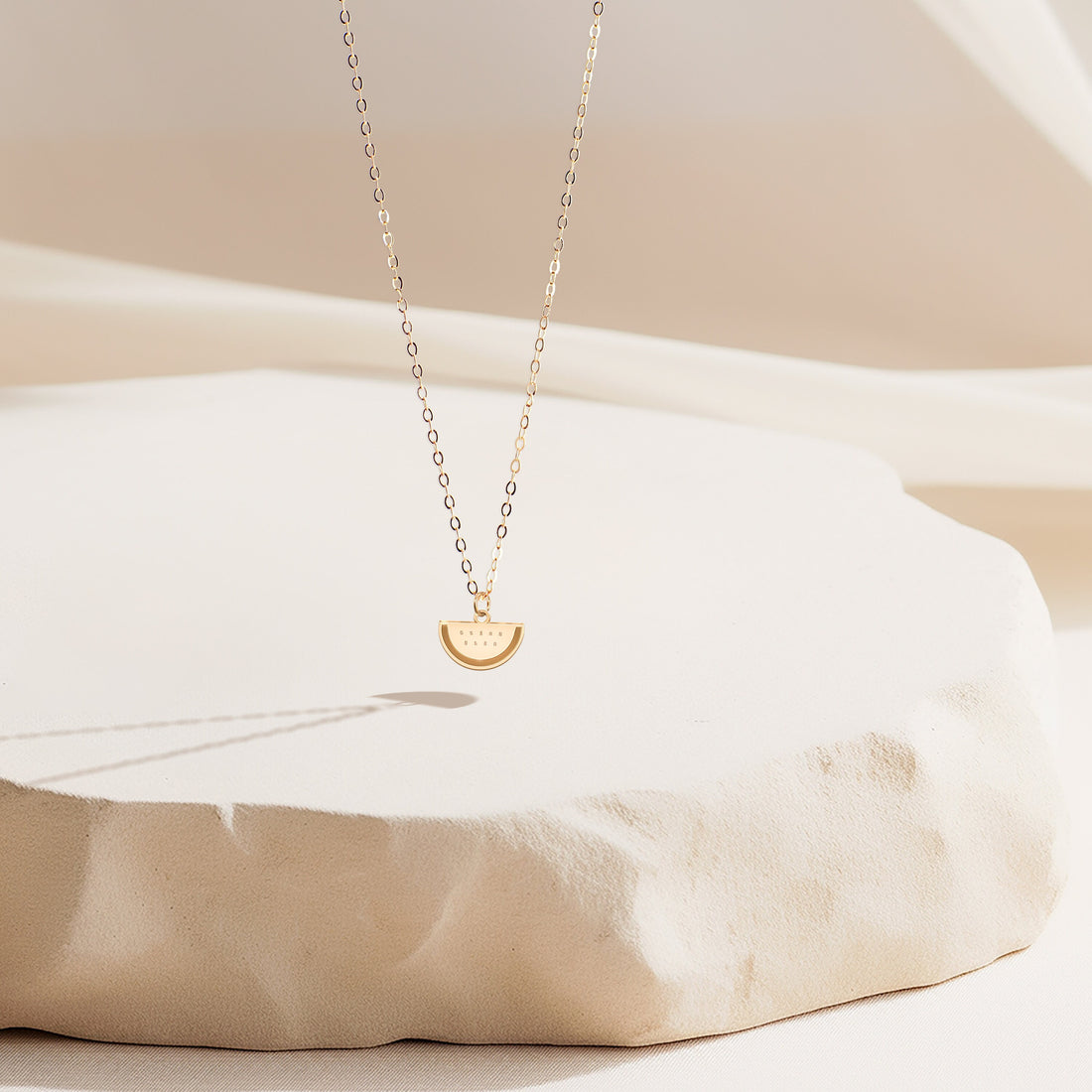 Watermelon Slice Pendant Necklace