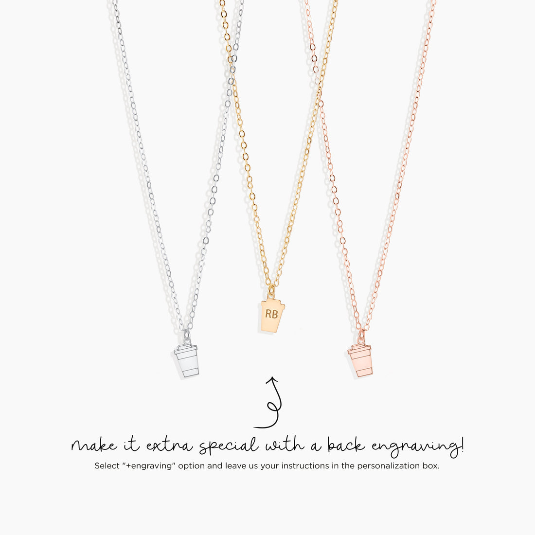 Coffee Cup Pendant Necklace