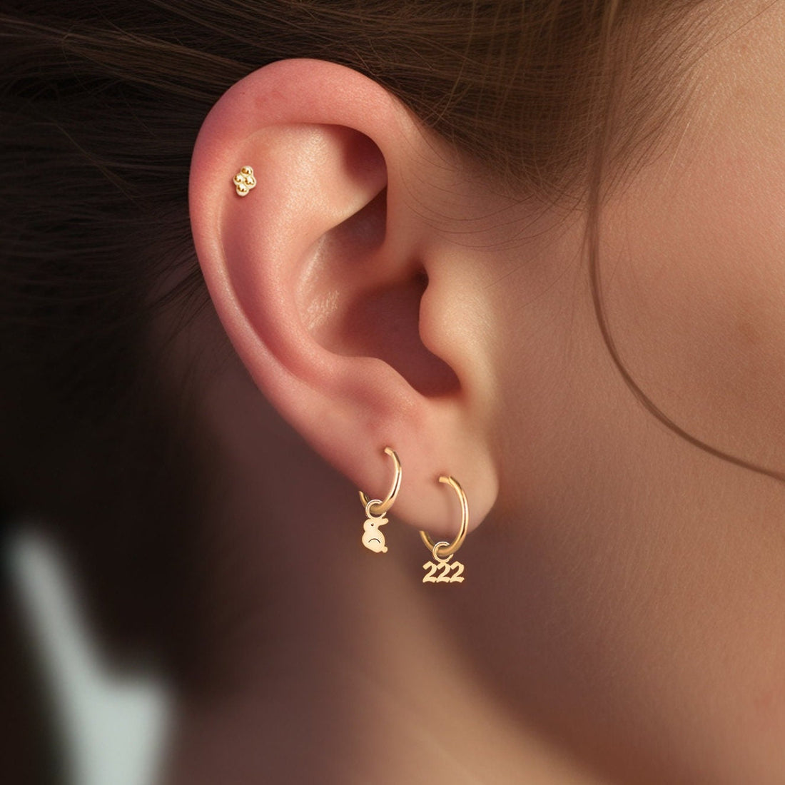 Angel Number Drop Earrings