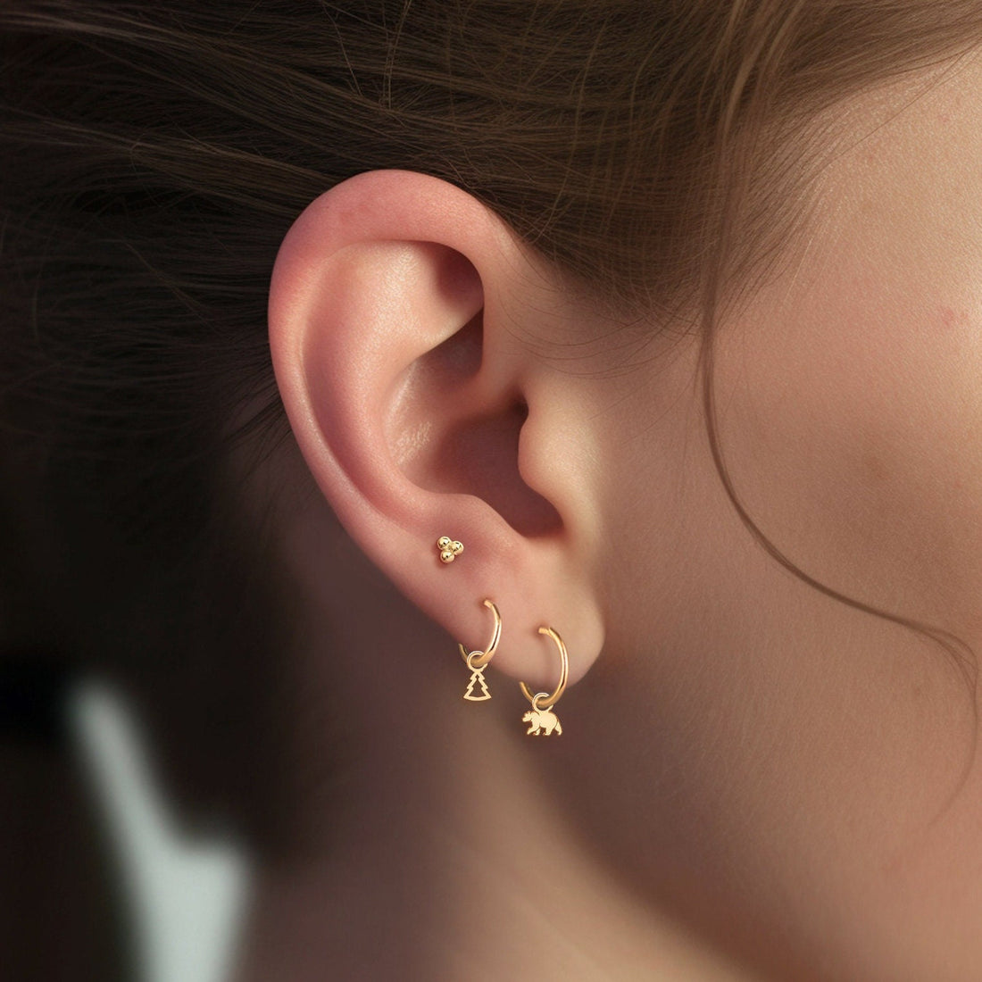 Bear Drop Earrings