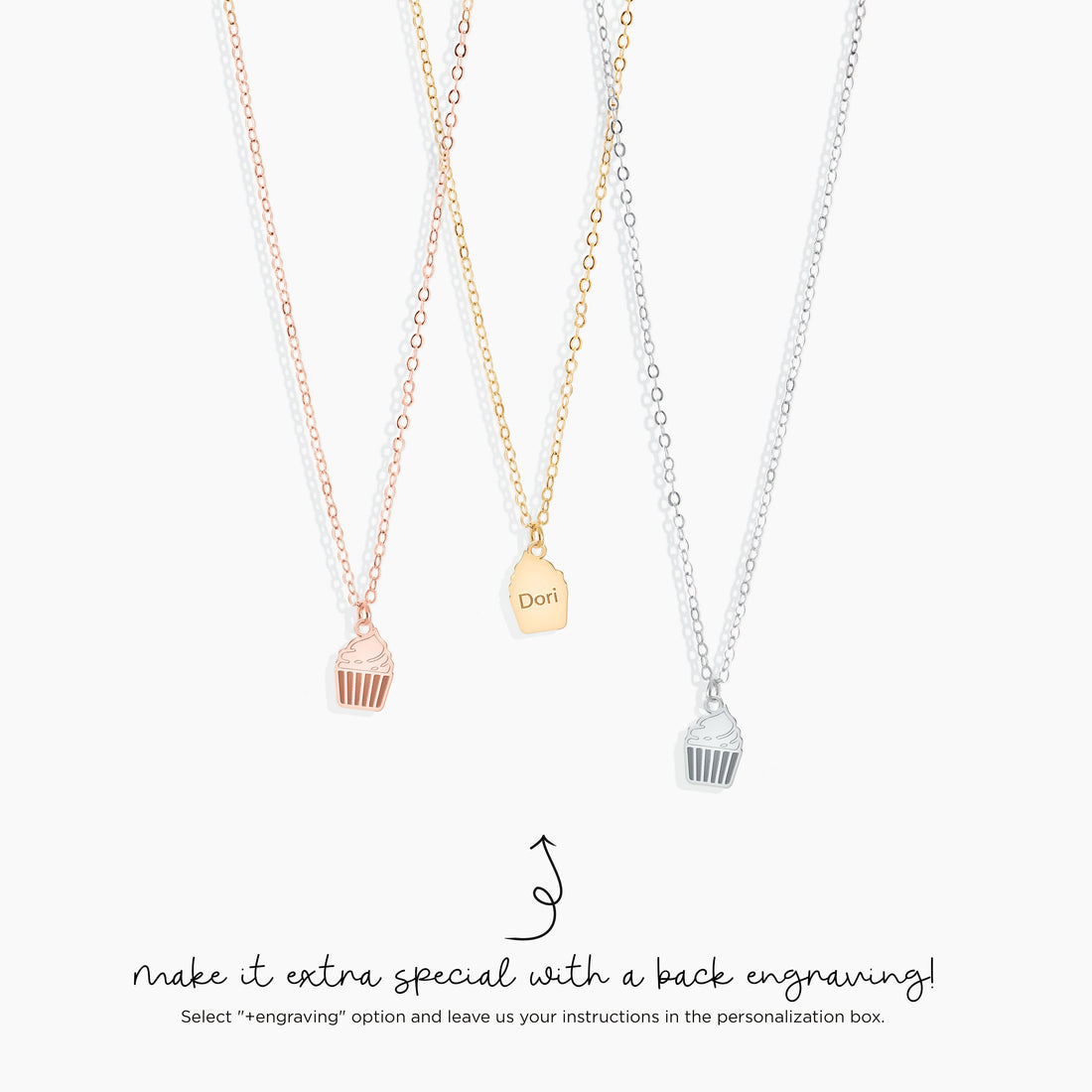 Cupcake Pendant Necklace