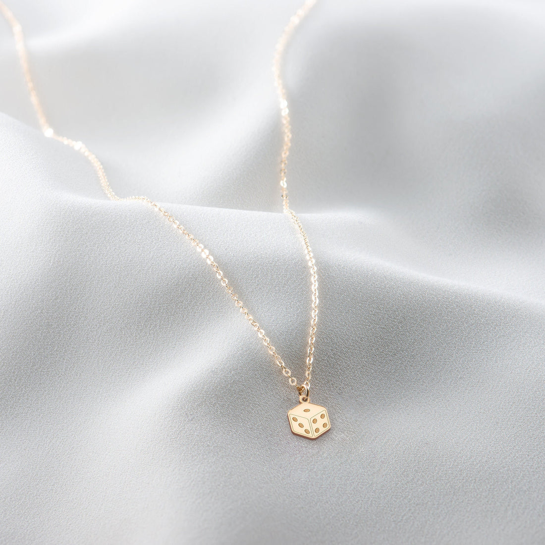 Gold Dice Necklace