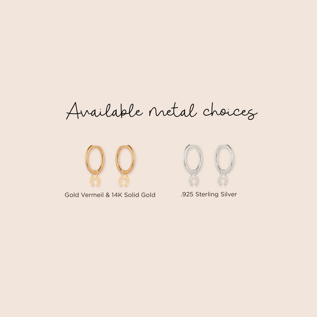 Horseshoe Drop Hoop Earrings