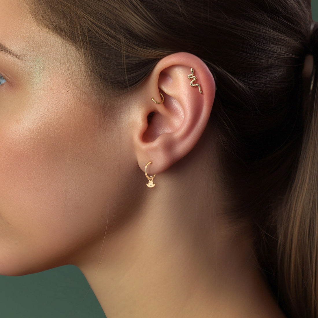 Cowboy Hat Drop Earrings