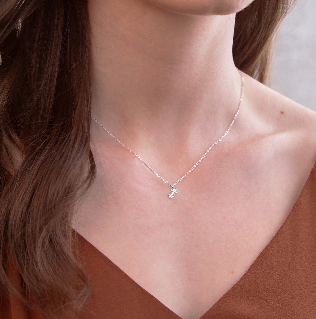 Dumbbell Pendant Necklace