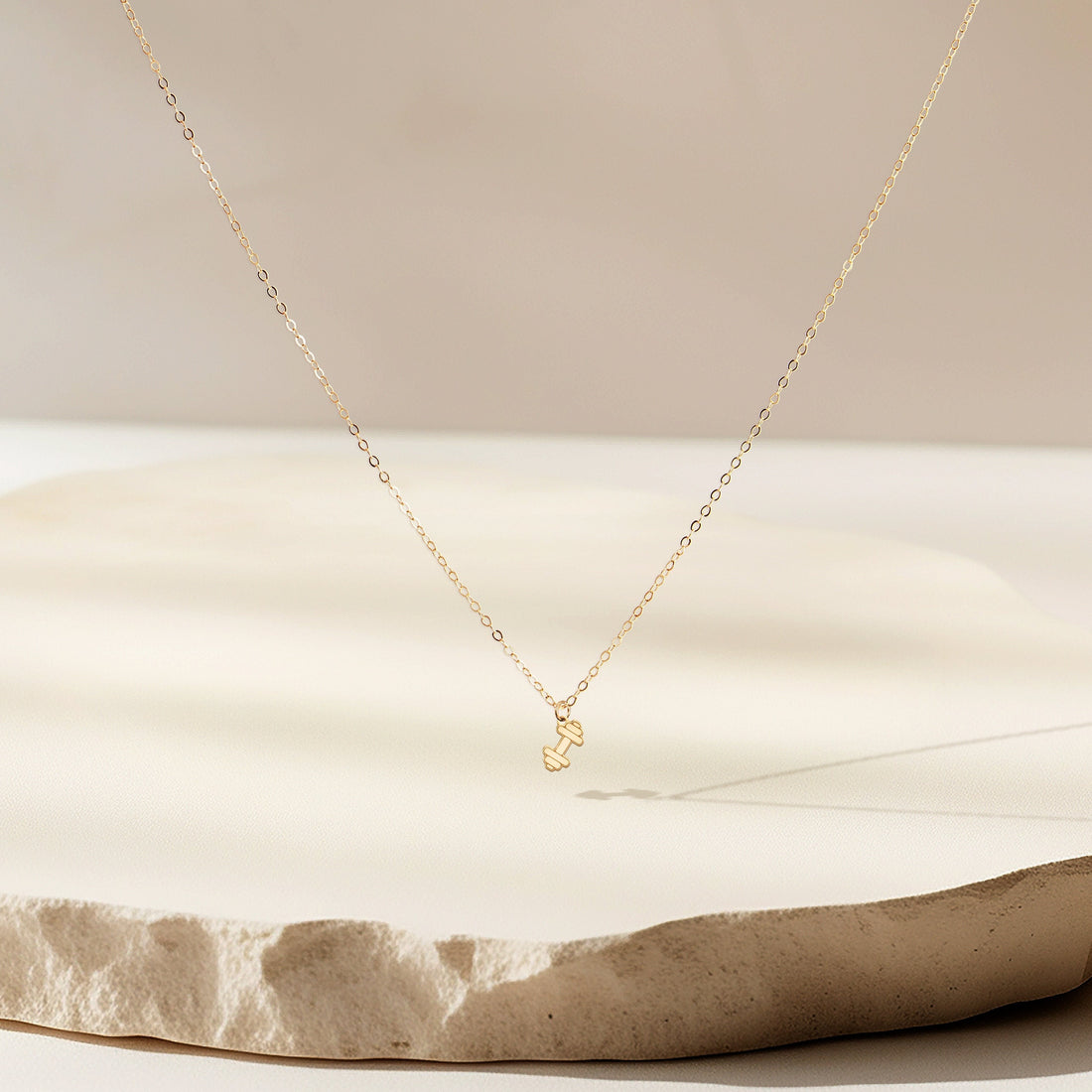 Dumbbell Pendant Necklace