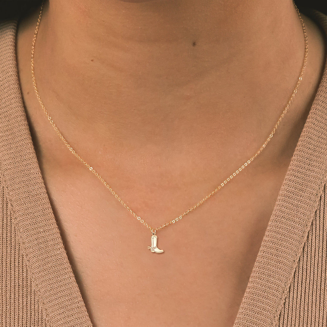 Cowboy Boot Spur Necklace