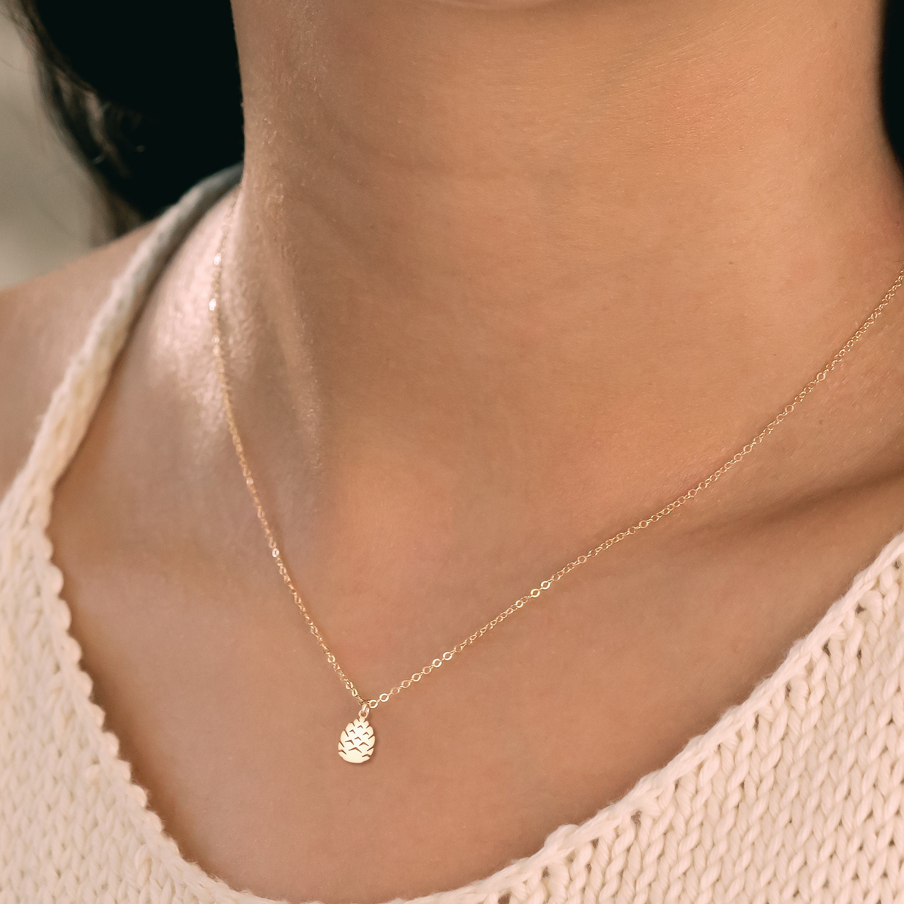 Pinecone Pendant Necklace