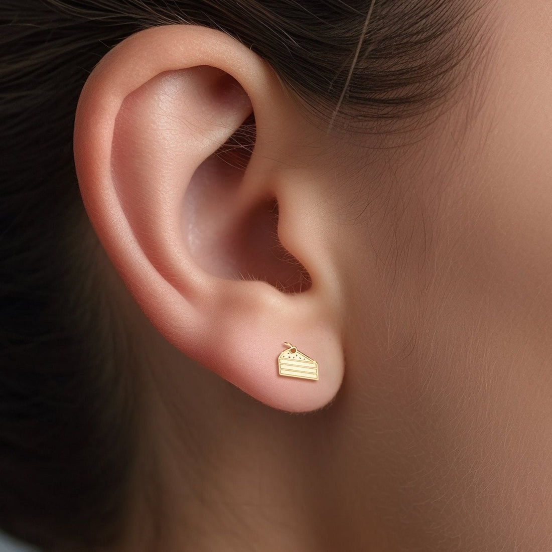Cake Slice Stud Earrings