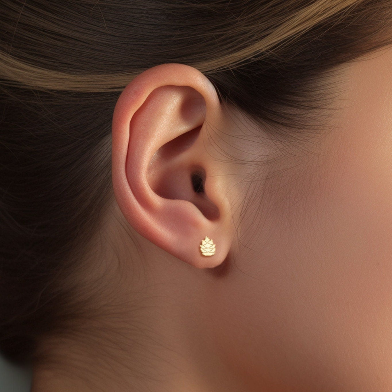 Pinecone Stud Earrings