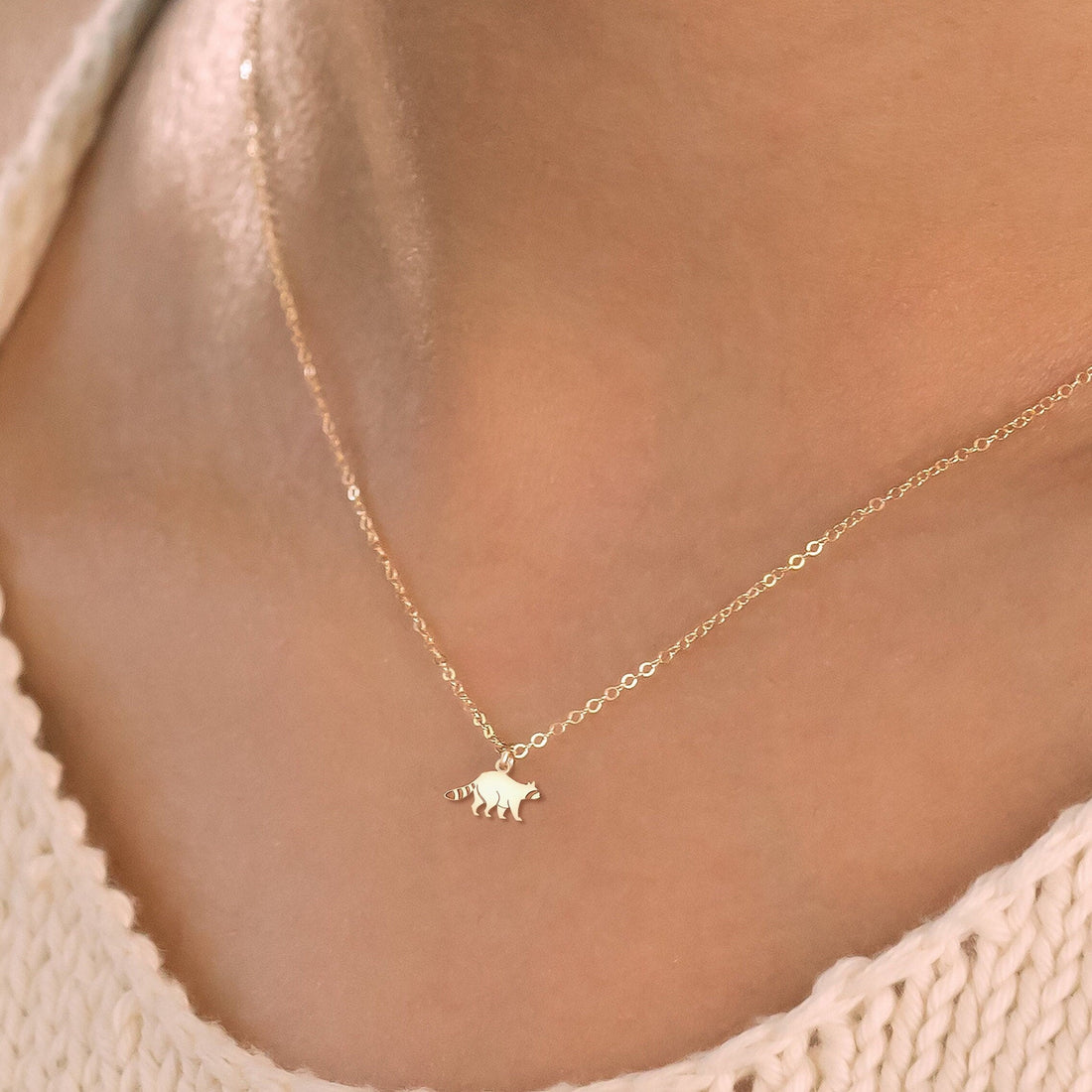 Raccoon Charm Necklace