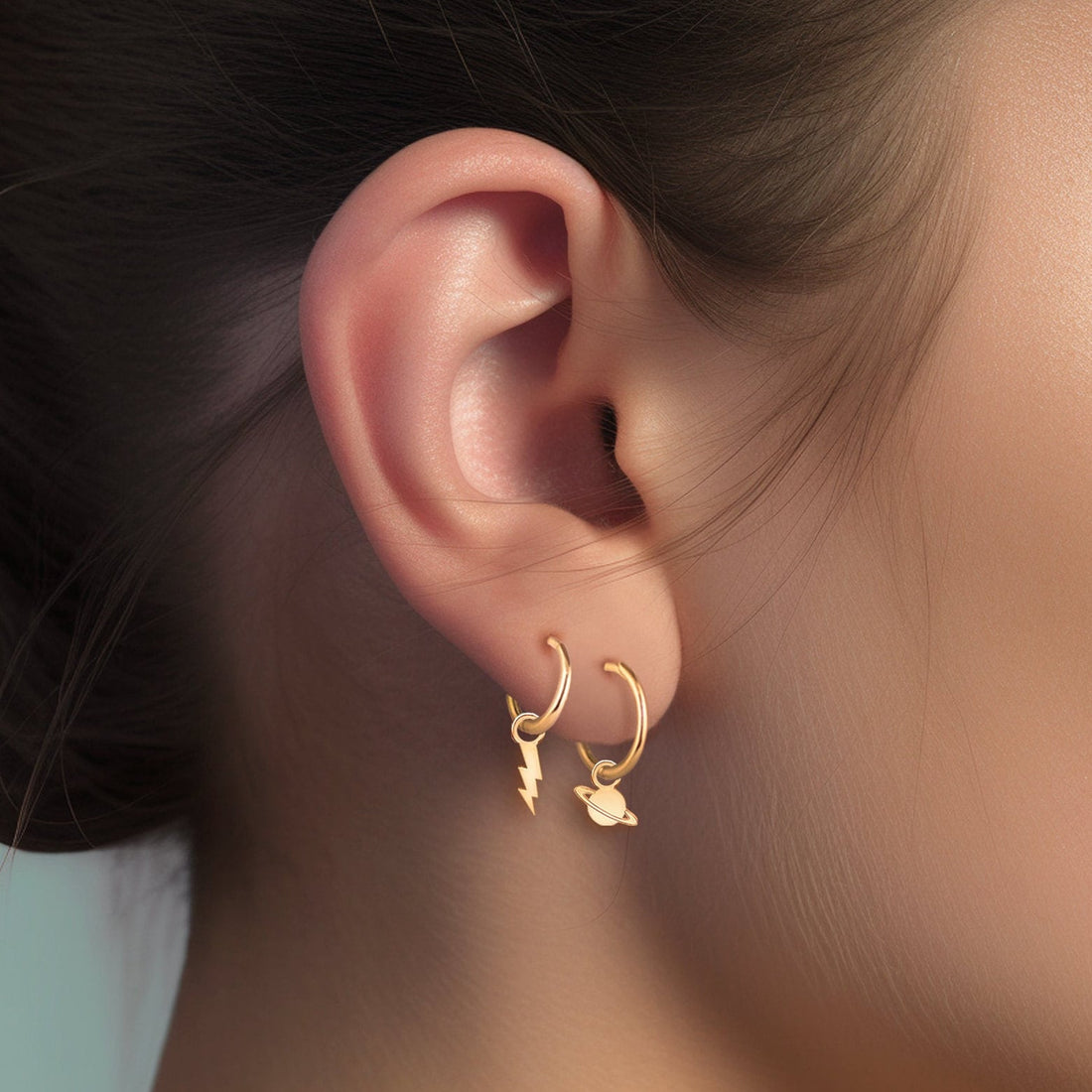 Space Earrings Saturn
